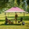 imageColeman Oasis Instant PopUp Canopy Tent with Side Wall Attachment Portable Shelter with Easy Setup ampamp Takedown Wheeled Carry Bag Included 10x1013x13ft SizesBlackberry