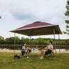 imageColeman Oasis Instant PopUp Canopy Tent with Side Wall Attachment Portable Shelter with Easy Setup ampamp Takedown Wheeled Carry Bag Included 10x1013x13ft SizesBlackberry