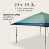 imageColeman Oasis Instant PopUp Canopy Tent with Side Wall Attachment Portable Shelter with Easy Setup ampamp Takedown Wheeled Carry Bag Included 10x1013x13ft SizesMoss