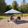 imageColeman Oasis Lite PopUp Canopy Tent with Side Wall Attachment Portable Shelter with Easy Setup ampamp Takedown Wheeled Carry Bag Included 7x710x10ft Sizes