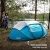 imageColeman PopUp Instant Tent Sets Up in 10 Seconds Portable ampamp Lightweight 24 Person Weatherproof Camping Tent with Adjustable RainflyBlue