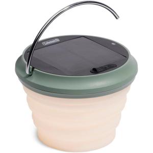 imageColeman 200 Lumens Rechargeable Solar Camping Lantern Collapsible Lightweight ampamp Water Resistant with Multicolored Lights