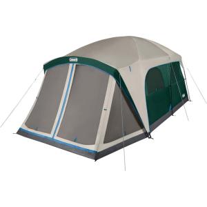 imageColeman Skylodge 12Person Camping Tent with Rainfly ampamp Screened Porch XL Weatherproof Family Tent Fits 4 QueenSized Airbeds ColorCoded Poles ampamp Sleeves Made of PFASFree MaterialsPfasfree