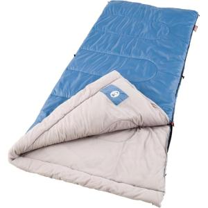 imageColeman Sun Ridge 40F CoolWeather Sleeping Bag Lightweight Adult Sleeping Bag with Soft Trim ampamp Draft Tube Machine WashablePfasfree