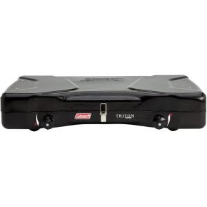 imageColeman Triton 2Burner Propane Stove Portable Camping Cooktop with 2 Adjustable Burners ampamp Wind Guards 22000 BTUs of Power for Camping Tailgating Grilling BBQ ampamp MoreBlack