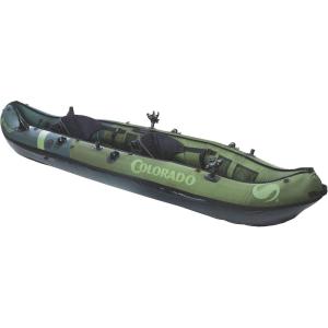 imageSevylor Colorado 2Person Inflatable Fishing Kayak Complete with Paddle ampamp Rod Holders Adjustable Seats and Carry Handle Kayak Can Fit Trolling Motor