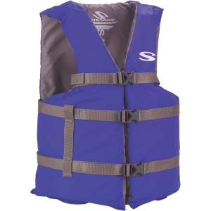imageStearns Adult Life Vest USCG Approved Type III Life Jacket PFD for Boating Swimming Watersports ampamp More Standard ampamp Oversized FitsBlue