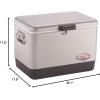 imageColeman SteelBelted Cooler Keeps Ice Up to 4 Days  54Quart Cooler for Camping BBQs Tailgating ampamp Outdoor ActivitiesSilver