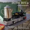 imageColeman Cascade 3in1 Outdoor Camp Stove Portable Cooktop with Included CastIron Grill ampamp Griddle Accessories 24000 BTUs of Power for Camping Tailgating Grilling