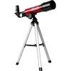 imageColeman 360x50 Refractor Telescope Kit with HeavyDuty Carrying Case C36050  Elegant WhiteCrimson Red