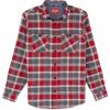 imageColeman Mens LongSleeve Flannel Shirt Midweight Western Plaid ButtonDown BlueGrey MediumRed