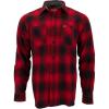 imageColeman Mens LongSleeve Flannel Shirt Midweight Western Plaid ButtonDown BlueGrey MediumRedBlack