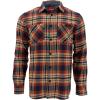 imageColeman Mens LongSleeve Flannel Shirt Midweight Western Plaid ButtonDown BlueGrey MediumRustNavy
