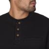 imageColeman LongSleeve Sherpa Lined Waffle Henley Shirts for MenBlack