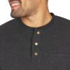 imageColeman LongSleeve Sherpa Lined Waffle Henley Shirts for MenBlack Heather