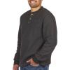 imageColeman LongSleeve Sherpa Lined Waffle Henley Shirts for MenBlack Heather
