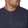 imageColeman LongSleeve Sherpa Lined Waffle Henley Shirts for MenIndigo Heather