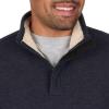 imageColeman Quarter Zip Sherpa Henley Long Sleeve Shirt For Men Black Heather MediumIndigo Heather