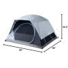 imageColeman Skydome Camping Tent with LED Lights Weatherproof 48 Person Family Tent Includes PreAttached Poles Rainfly Carry Bag Ventilation and LED Lighting System Sets Up in 5 Minutes4person