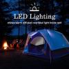 imageColeman Skydome Camping Tent with LED Lights Weatherproof 48 Person Family Tent Includes PreAttached Poles Rainfly Carry Bag Ventilation and LED Lighting System Sets Up in 5 Minutes4person