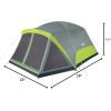 imageColeman Skydome Camping Tent with Screen Room Weatherproof 468 Person Tent with Screenedin Porch Includes Rainfly Carry Bag Storage Pockets and Sets Up in 5 Minutes8person