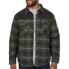 imageColeman Diamond Quilted Flannel Shirt Jacket  Mens Plaid Flannel Winter Jacket for Outdoor Hiking Camping and HuntingOlive Grey