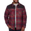 imageColeman Diamond Quilted Flannel Shirt Jacket  Mens Plaid Flannel Winter Jacket for Outdoor Hiking Camping and HuntingRed