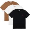 imageColeman Mens Workwear Performance Short Sleeve Cotton TShirts Multi Color 3PackOff WhiteBlackCopper Heather
