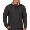 imageColeman Quarter Zip Sherpa Henley Long Sleeve Shirt For Men Black Heather MediumBlack Heather