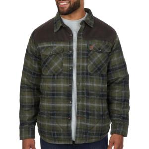 imageColeman Diamond Quilted Flannel Shirt Jacket  Mens Plaid Flannel Winter Jacket for Outdoor Hiking Camping and HuntingOlive Grey