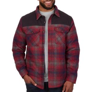 imageColeman Diamond Quilted Flannel Shirt Jacket  Mens Plaid Flannel Winter Jacket for Outdoor Hiking Camping and HuntingRed
