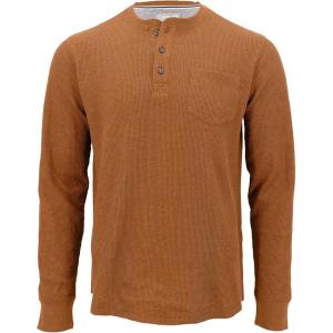 imageColeman LongSleeve Waffle Thermal Henley Shirts for MenCopper Heather