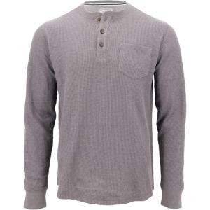imageColeman LongSleeve Waffle Thermal Henley Shirts for MenLight Grey Heather