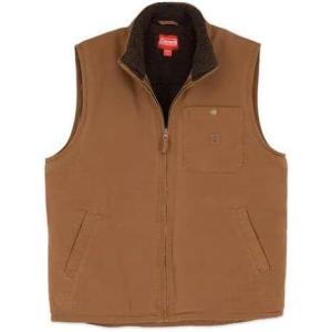 imageColeman Microfiber Quilted Vest With Sherpa Collar XX Large RustCopperBrown Sherpa
