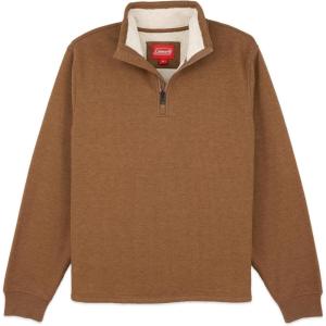 imageColeman Quarter Zip Sherpa Henley Long Sleeve Shirt For Men Black Heather MediumCopper Heather