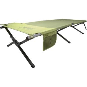 imageColeman Trailhead EasyStep Folding Cot with Foot Lock Camping Cot with Removable Side Table amp Pocket Supports up to 300lbs Great for Camping Lounging Elevated Sleeping Guests amp More